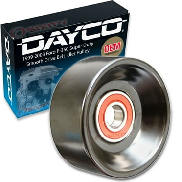 Dayco Smooth Pulley Drive Belt Idler Pulley compatible with Ford F-350 Super Duty 7.3L V8 1999-2003