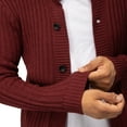thumbnail image 5 of X RAY JEANS Mens Stand Collar Cardigan, Oxblood, 3XL, 5 of 5