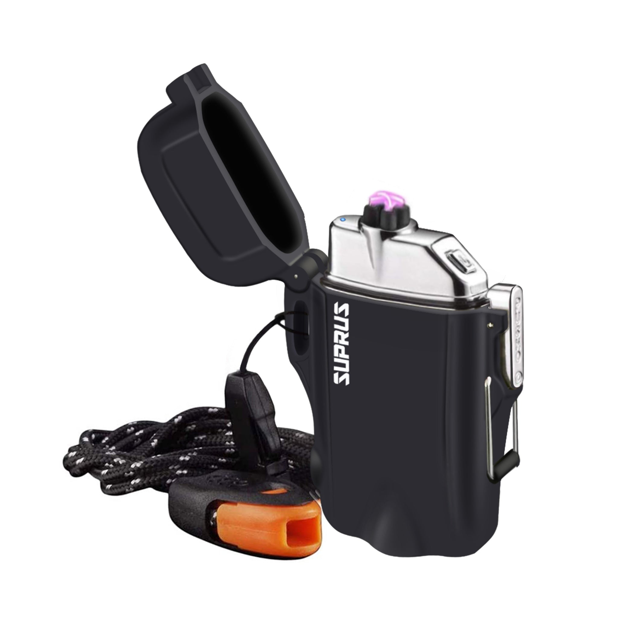 SUPRUS Waterproof Lighter 3 Modes of Flashlight Windproof Lighter Dual