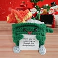 thumbnail image 3 of Opvise 2Pcs Positive Crochet Flame Dumpster with Encouraging Card Emotional Support Handmade Knitting Trash Can Doll Decoration Ornament, 3 of 8
