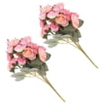 thumbnail image 6 of HEATSHAKING Simulated Rose Bouquet Plastic Material Home Ornament 2Pcs 11.8X3.5X2In, 6 of 7