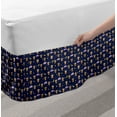thumbnail image 2 of Nursery Bed Skirt, Owls in an Starry Night and Moon Happy Sleepy and Alert Animals Art, Elastic Bedskirt Dust Ruffle Wrap Around for Bedding Decor, 4 Sizes, Indigo and Multicolor, by Ambesonne, 2 of 2