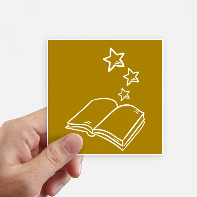 Opening Books Releasing Knowledge Stars Sticker Square Waterproof Stickers Wallpaper Car Decal