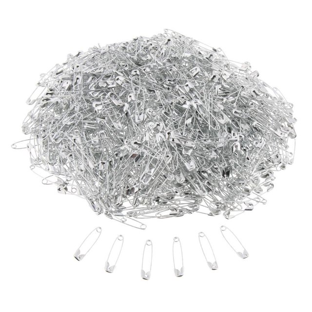 Scienceny Pasadores de seguridad de de metal brillante niquelado 1000PCS 22mm Herramientas y ferretería Plata 1000 piezas 22 mm