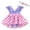 Purple, variant on Girls Spring Dress Sleeveless Floral Print Crawl Suit Contains Headband 3 To 27 Months Graduation Dress For Girls Size 70