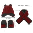 thumbnail image 3 of ZRBYWB Kids Winter Hat Children Boys Girls Hat Scarf Gloves Set Bear Flannel Warm Toddler Ear Hat Outdoor Warm Fashionable Caps, 3 of 6