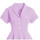 thumbnail image 5 of Vestido retro de manga corta con cuello de muñeca y temperamento en la cintura para mujer Pompotops ghjkhdj10001, 5 of 5