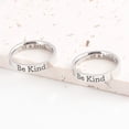 thumbnail image 3 of Anillo BeKind de acero de titanio para mujer, joyería europea y americana, joyería para parejas, nicho para hombre, Navidad, 3 of 6