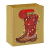 Pioneer Woman Medium Christmas Gift Bag Cowboy Boot Design(1-Count)