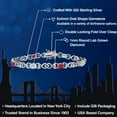 thumbnail image 2 of Gem Stone King 925 Sterling Silver Sky Blue Aquamarine and Pink Tourmaline and Lab Grown Diamond Bracelet for Women | 3.91 Cttw | Gemstone March Birthstone | Oval 6X4MM | Length 7.25 inches, 2 of 6
