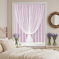 thumbnail image 5 of Thermal Insulated Blackout Curtains Room Darkening Drapes With Sheer Overlay Window Decor For Bedroom And Living Room, 5 of 6