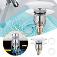 thumbnail image 3 of Medidor Lavabo Cara Piscina Tapón de agua Pequeño lavabo de cobre Resorte Núcleo Dispositivo de lanzamiento Prensa Universal, 3 of 8