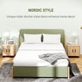 thumbnail image 4 of HOMCOM Nightstand Set of 2, Side Table with Shutter Doors for Bedroom, Oak, 4 of 10