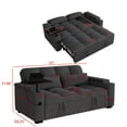 thumbnail image 2 of Loveseat Sofa Bed with Pull Out Bed,Sleeper Sofa with Pockets and USB,Modern 2 Seater Convertible Small Couch for Living Room Bedroom Apartment, Green, 2 of 8