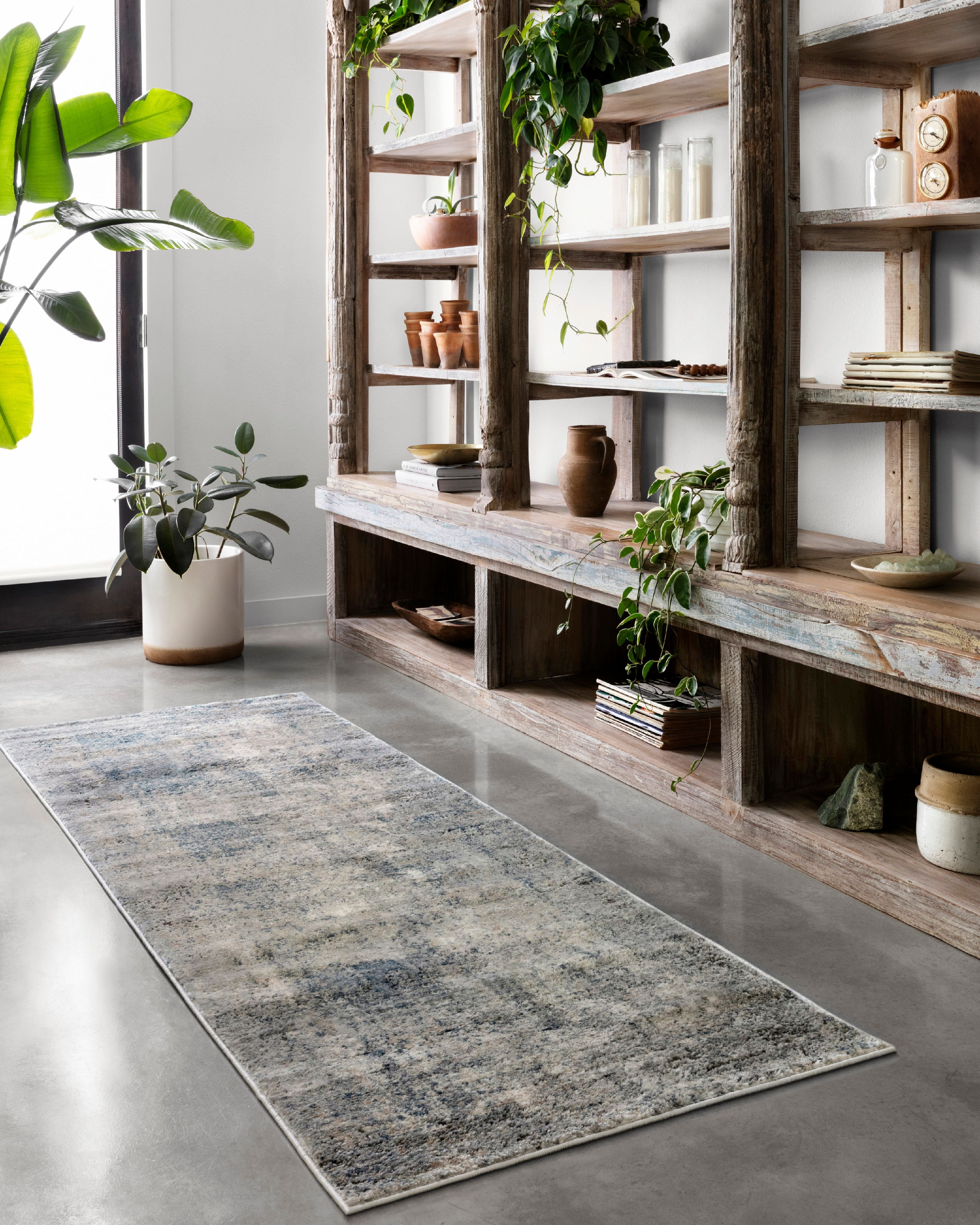Loloi Teagan Denim / Slate 2'-8" x 13' Runner Rug