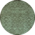thumbnail image 1 of Ahgly Company Indoor Round Abstract Light Blue Modern Area Rugs, 4' Round, 1 of 4