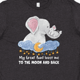thumbnail image 4 of Inktastic My Great Aunt Loves me to the Moon and Back Elephant Family Youth T-Shirt, 4 of 5