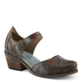 thumbnail image 3 of Spring Step L'Artiste Cabracho Mary Jane Heels | Floral Embossed Leather Pumps with Adjustable Strap, 3 of 9