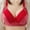 Red, variant on TAGOLD Plus Size Bras for Womens,Women's Bra, Women Plus Size Lace Stitching Plaid Printing Non-Steel Ring Non-Magnetic Buckle Underwear Bra