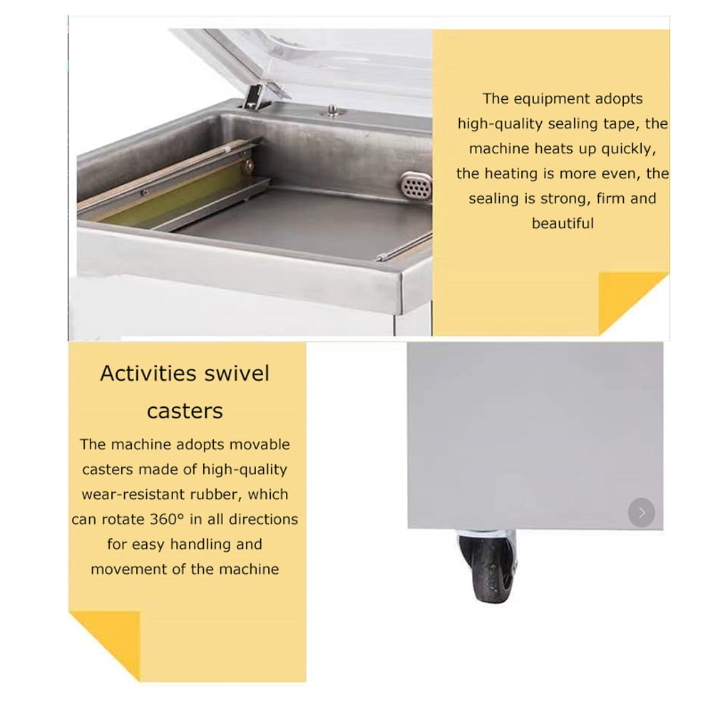 15.7 Inch Single Chamber Vacuum Packaging Sealing Machine Commercial Vacuum Sealer 110V for Food Fruit Vegetable Meat
