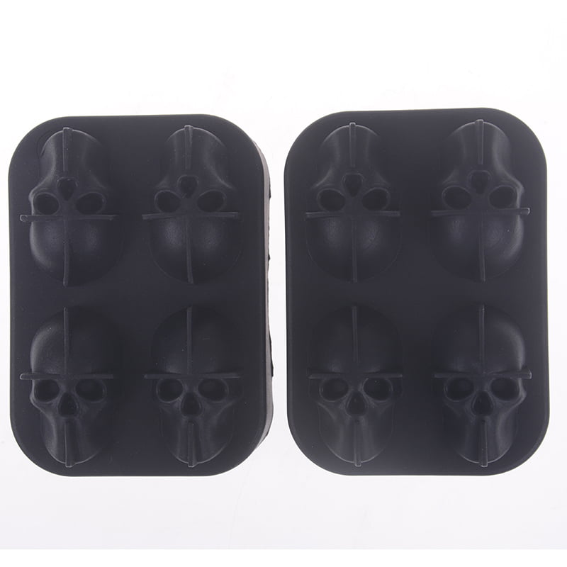 Details about   Skull Flexible Silicone Ice Cube maker Chocolate mold DIY Tool 4 cavity Fad'UK 
