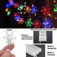 thumbnail image 5 of 2PCS Christmas Snowflake String Lights Fairy Lights Battery Operated Waterproof for Xmas Garden Patio Bedroom Party Decor Indoor Outdoor Celebration Lighting, 5 of 6
