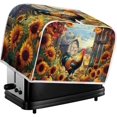 thumbnail image 4 of UNICEU Sunflower Rooster Print Toaster Dust Cover Protector Compatible with 2 Slice Heat-Resistant Dust Protection Anti-scratch Home Kitchen Decor, 4 of 7