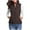 Coffee, variant on Winter Ladies Puffer Vest Activewear Cropped Stylish Pocket Coat Sleeveless Down Cotton Waistcoat