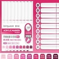 thumbnail image 1 of LANGUO Soft Tip Acrylic Markers 9 Colors/Set for Drawing Smart Opaque Foldable Student Marker, 1 of 5