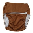 thumbnail image 3 of Adult Cloth Diaper Washable Reusable Diaper Pants Absorbent Pad Incontinence Underwear for Elderly Men or Women Waist: 19.68-51.21inch- Coffee, 3 of 8