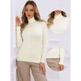thumbnail image 2 of DARING DIVA Long Sleeve Turtleneck Knit Pullover Sweater XS Beige, 2 of 6