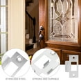 thumbnail image 3 of Stainless Steel Deadbolt Strike Plate for Door Silver Easy to Install Secure and Durable 4pcs, 3 of 9