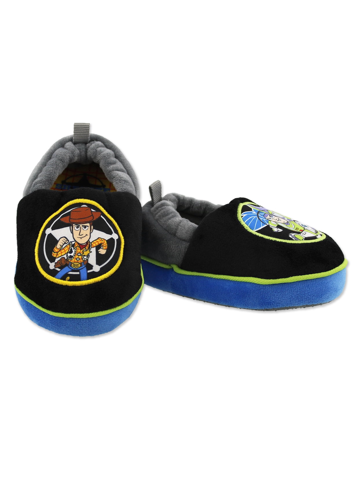 Toddler/Kid Disney Boys’ Toy Story Slippers Buzz and Woody Fuzzy Slippers 