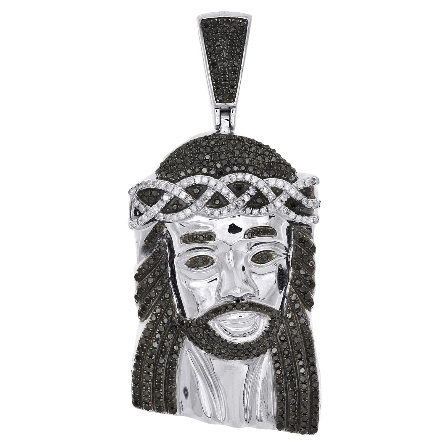 Sterling Silver Real Black Diamond 