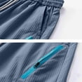 thumbnail image 5 of Men Shorts Cargo Men's Outdoor Workout Shorts, Plus Size Elastic Waist Breathable Shorts with Zip Pocket, Lightweight Sports Casual Short Pants Blue 5XL, 5 of 6
