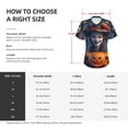 thumbnail image 4 of Vsdgher Modern Style Pumpkin Witch Women Shirts V Neck Short Sleeve Tops T-Shirt Basic Tees, S to 3XLMedium, 4 of 5