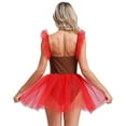 thumbnail image 2 of TiaoBug Gingerbread Costume for Women Ballet Dance Tutu Dress Mrs Santa Rave Party Dress-up Brown S, 2 of 6