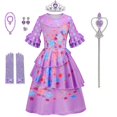 thumbnail image 1 of Disney Encanto niñas vestidos carnaval verano niños princesa Mirabel vestido fiesta de cumpleaños Madrigal disfraz niños graduación vestidos 2T 100CM Gao Jinjia LED, 1 of 2