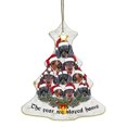 thumbnail image 2 of Colgante de árbol de Navidad creativo de madera pintada, decoración colgante navideña para el hogar, el perro negro 8, 2 of 5