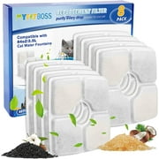 MyfatBOSS Cat Water Fountain Filter, 8 Pack Replacement Filters Fit for Veken 84oz/2.5L Automatic Pet Fountain Cat Water Fountain Dog Water Dispenser