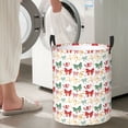 thumbnail image 5 of Lsque Retro bows Pattern Laundry Hamper Basket, Tall Woven Rope Hamper Basket for Clothes, Lightweight Storage Basket, Collapsible Waterproof-Small, 5 of 6