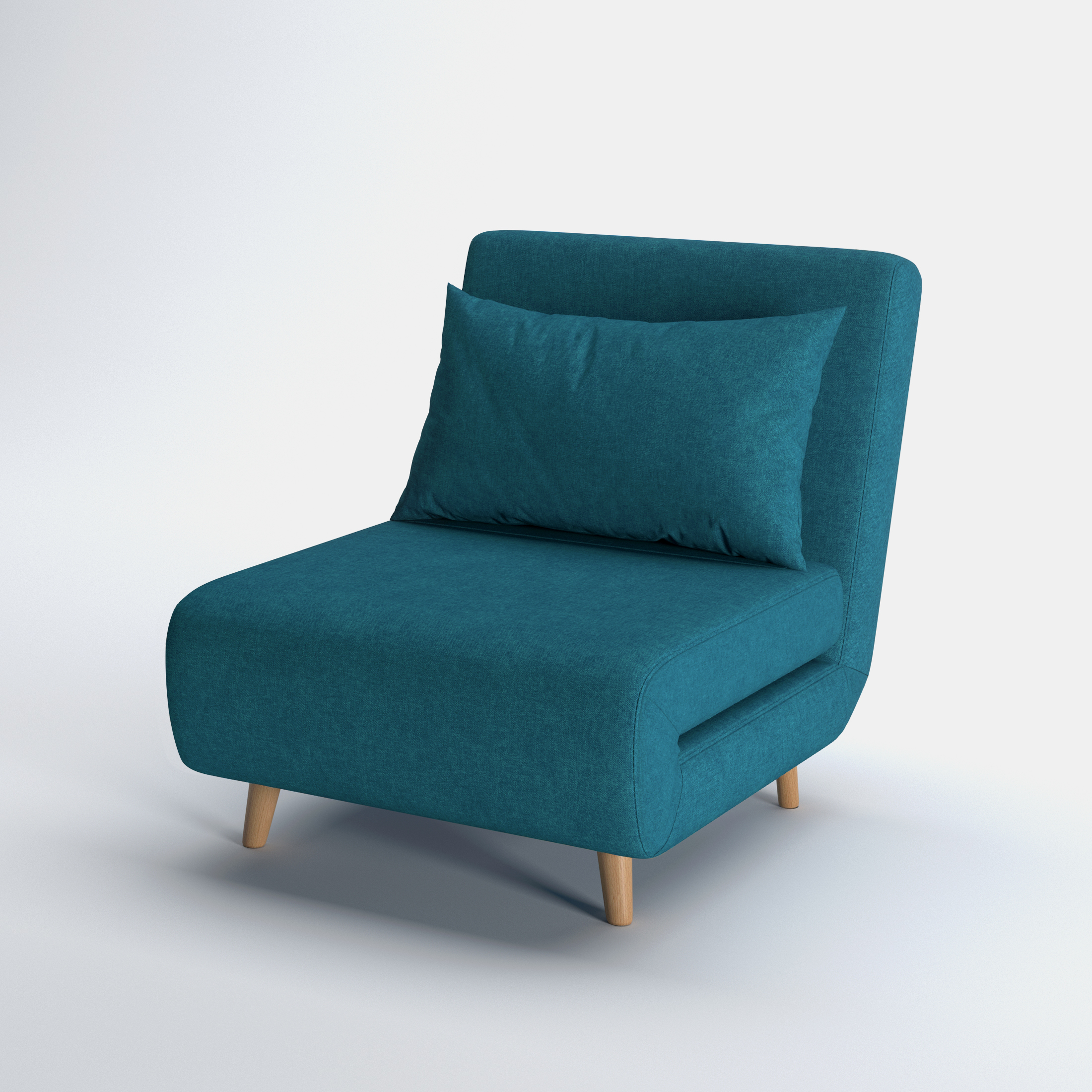 A&D Home Tustin Futon Chair Peacock Blue Set of 2