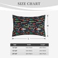 thumbnail image 4 of Picia Hand Drawn Colorful Fishes Pattern Plush Pillow Case – Soft and Cozy Cushion Cover, Hypoallergenic Throw Pillow Case for Home Decor-20"x30", 4 of 6