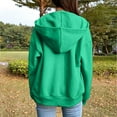 thumbnail image 4 of Clearance Hooded Sweater,Clearance Sales Clothing Women's Zip Up Hoodies Oversized Solid Color Sweatshirt With Pocket Casual Long Sleeve Fall Jackets, 4 of 6
