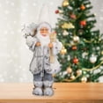 thumbnail image 3 of Muñeco de Navidad de pie Adornos Escultura Estatuilla de Papá Noel de moda para el hogar Dormitorio Celebración Fiesta Coleccionable 30 centimetros Gloria Muñeco de Papá Noel, 3 of 4
