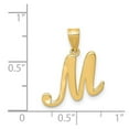 thumbnail image 2 of 14k Yellow Gold Solid Polished back M Script Letter Name Personalized Monogram Initial Pendant Necklace Pendant for Wome, 2 of 2