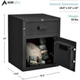 thumbnail image 2 of AdirOffice Digital Safe with Drop Slot Dual Lock Safety Box with Key, Black, 2 of 9