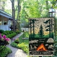 thumbnail image 4 of PHYHOO  Camping Rules Tips Slogan Garden Flag Vertical Double Sided, Deer Tree Rustic Camper Holiday Relax Flag Yard Outdoor Decoration White, 4 of 6