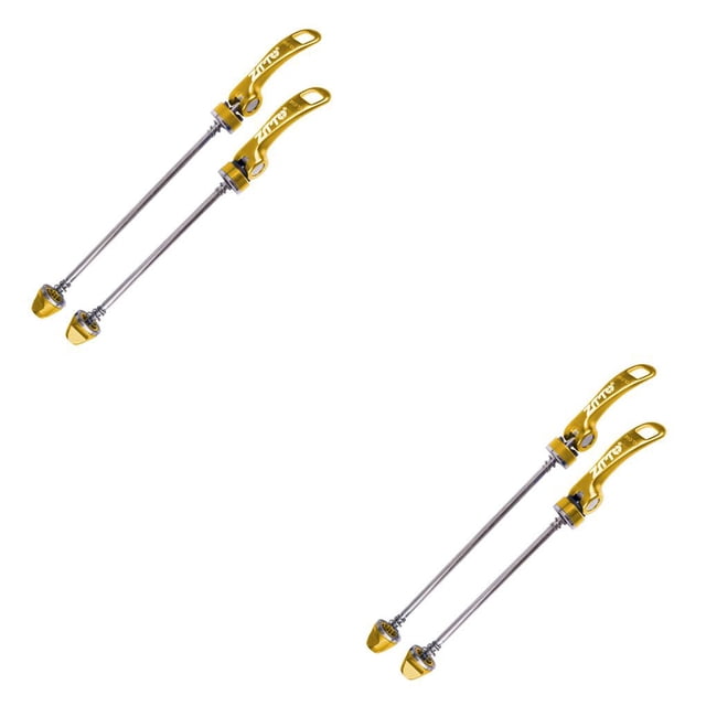 Eigraketly 1 par de pinchos de aleación ZTTO portátiles coloridos anodizados eje de acero de liberación rápida pinchos de ciclo componentes accesorios Oro 2piezas Eigraketly CBP203701