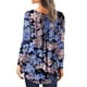thumbnail image 3 of Camiseta de moda sexy informal para mujer, blusa estampada de manga larga con cuello redondo y fruncido Pompotops FGAJ7059, 3 of 6